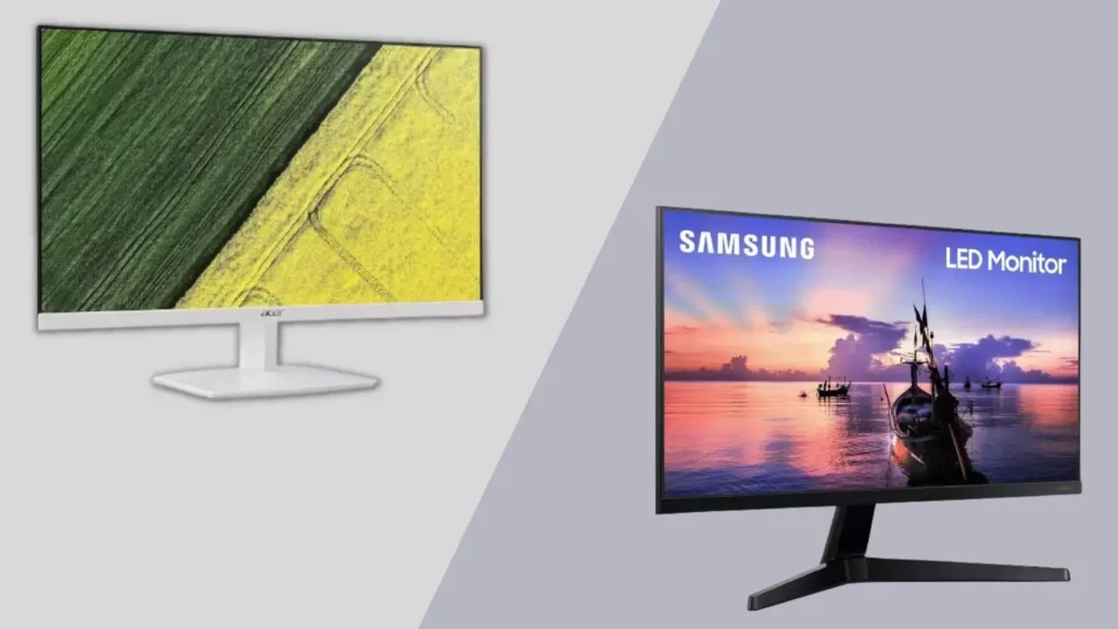 Acer vs Samsung Monitor Display Quality